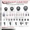 Service Caster 3.5'' Black Poly Swivel 1-5/8'' Expanding Stem Caster with Brake SCC-EX20S3514-PPUB-BLK-PLB-158 - alternate 3